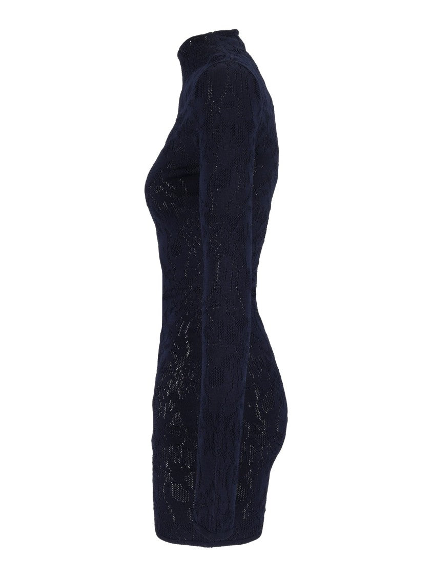 Dondup Fitted Floral Lace Mini Dress