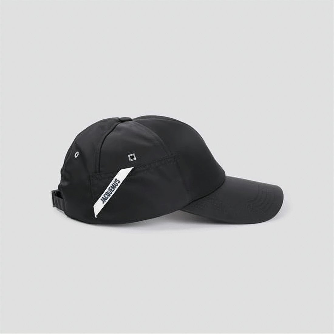 Jacquemus Structured Black Cap With Curved Brim And Distinctive Tag