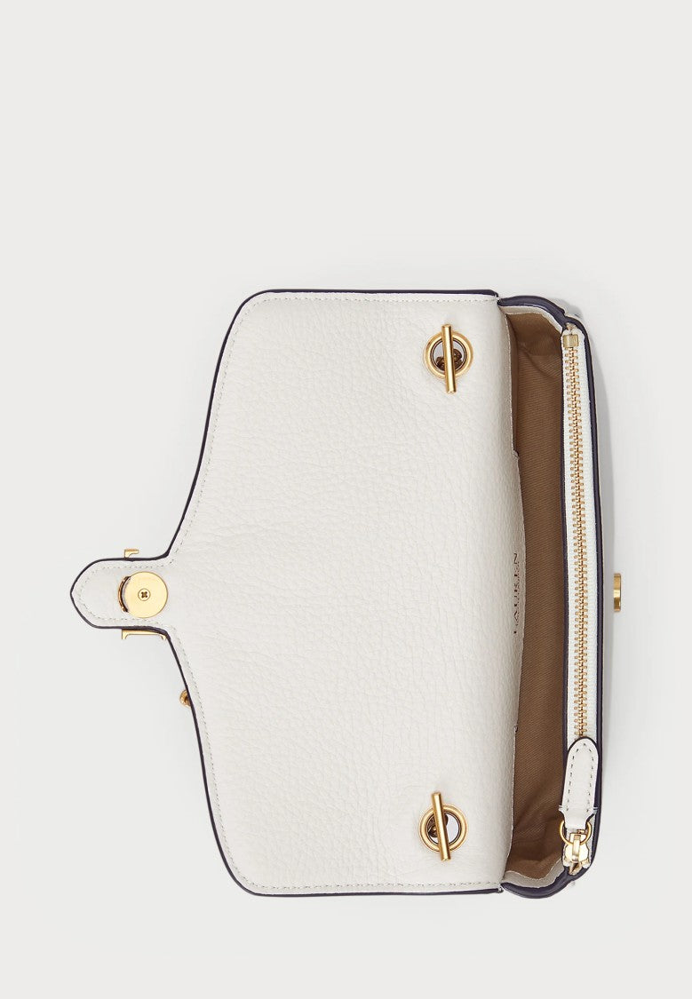 Lauren Ralph Lauren White Bradley Luxe Leather Chain Wallet