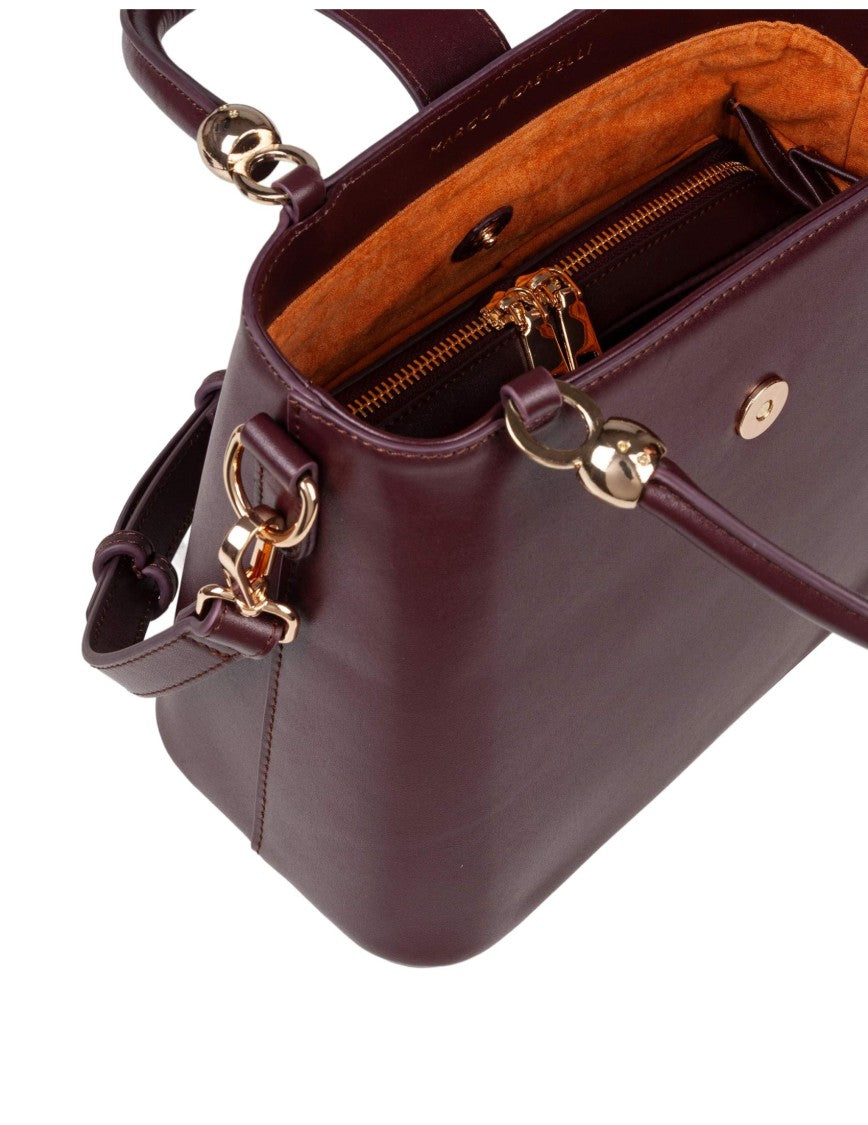 Marco Castelli Agape Handbag In Burgundy Leather