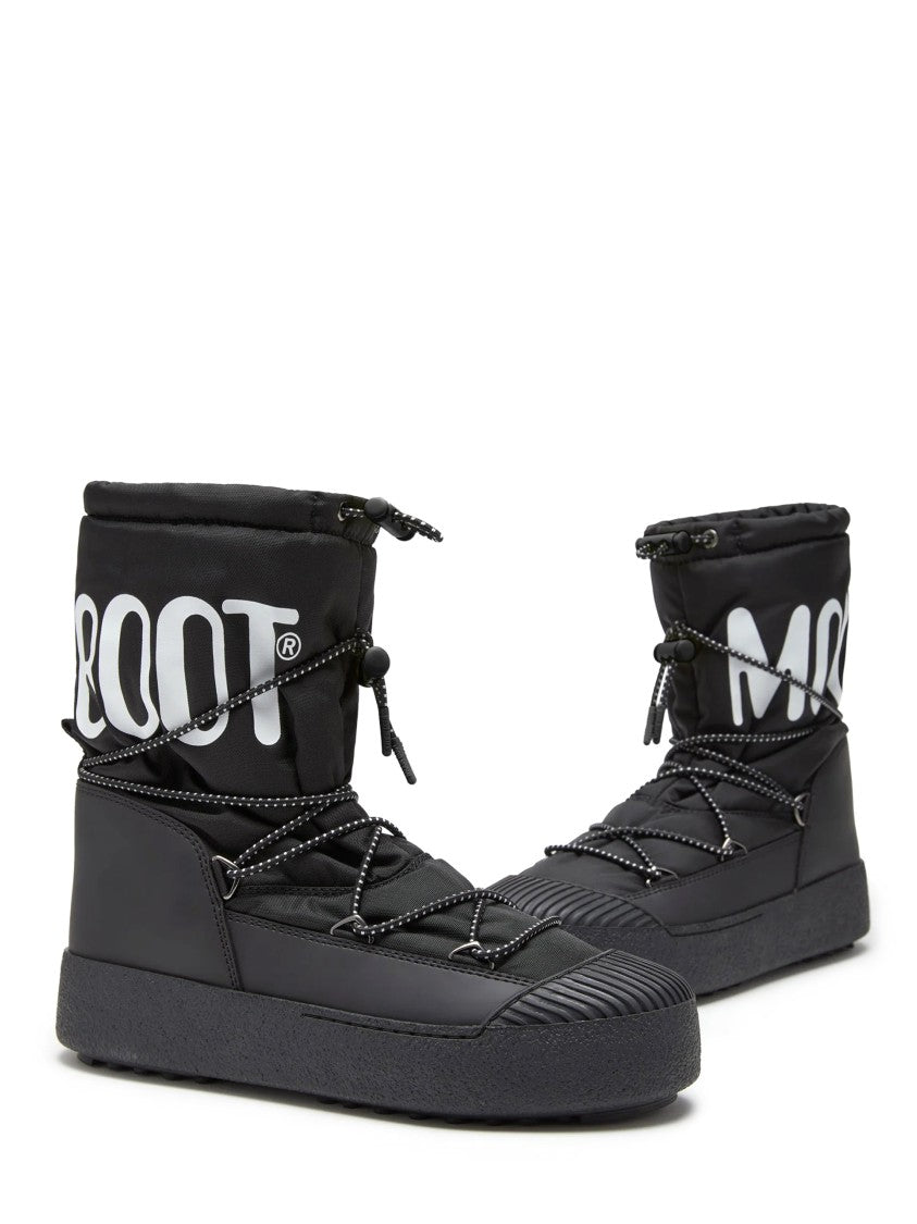 Moon Boot High-Top Casual Boots With Padded Nylon Upper