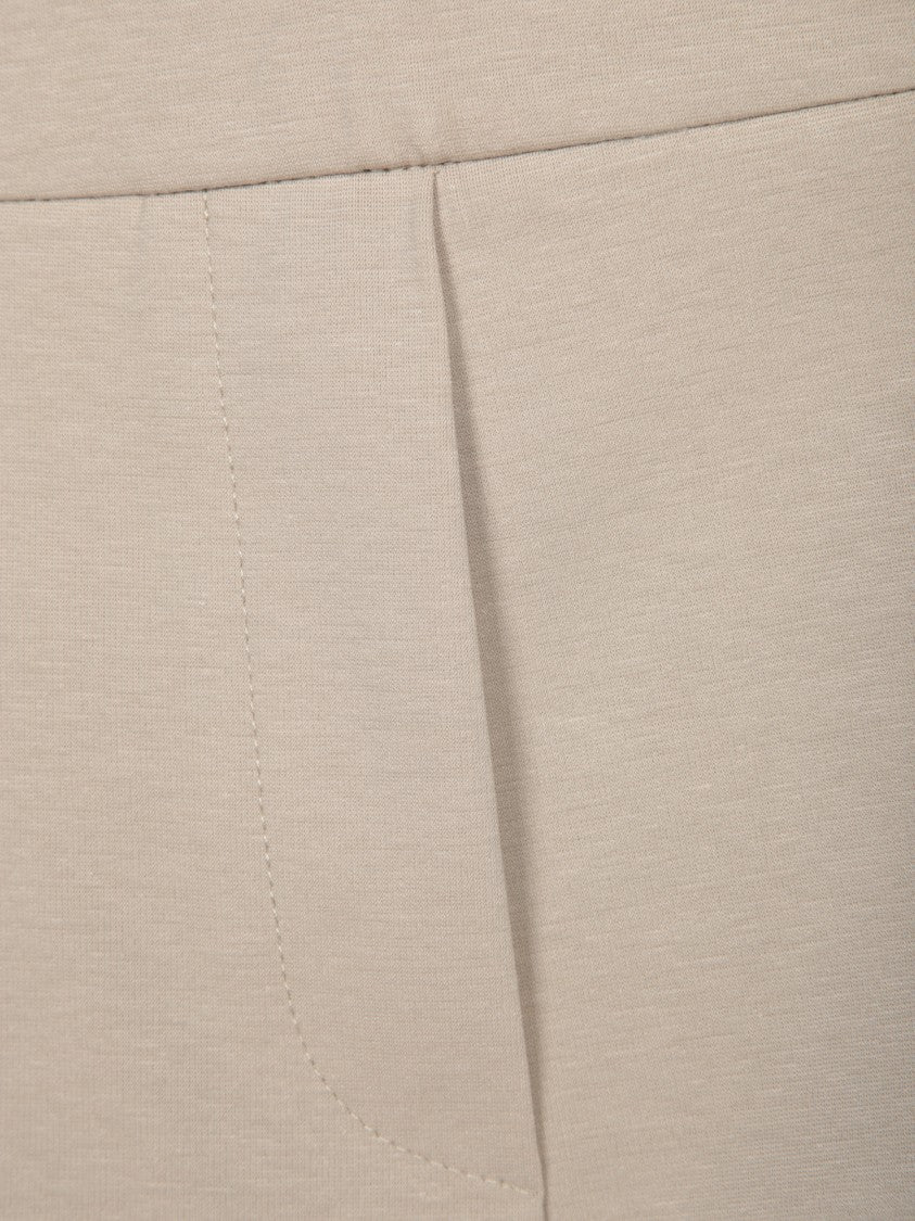 Blanca Vita High-Waisted Beige Trousers With Elastic Waistband