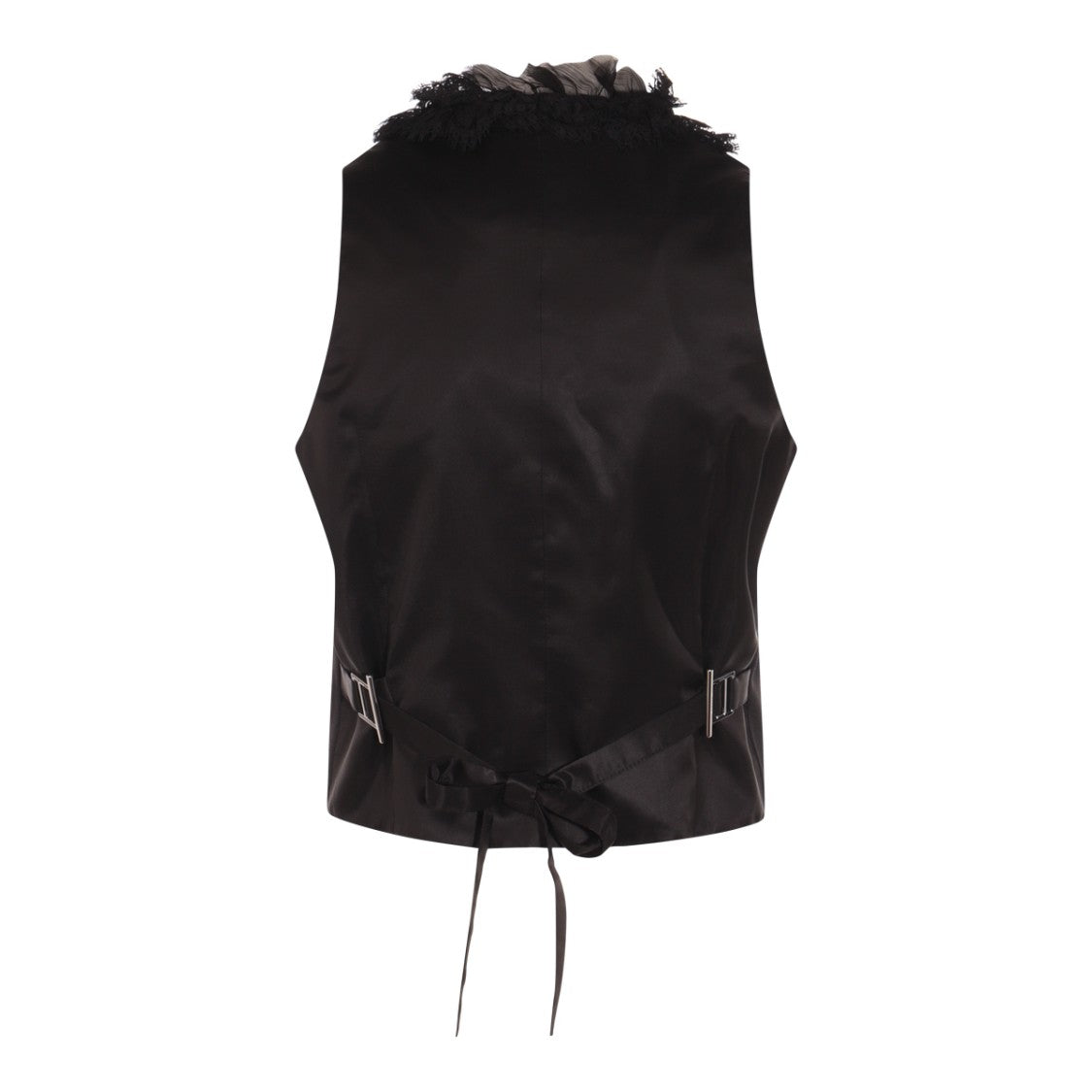 Alexander Mcqueen Black Wool Top