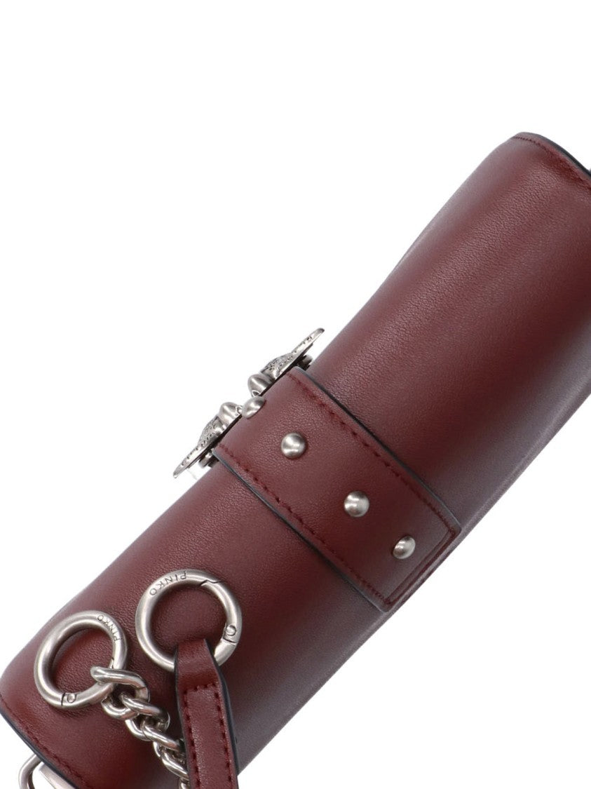 Pinko Burgundy Love Bag Slouchy Leather Bag