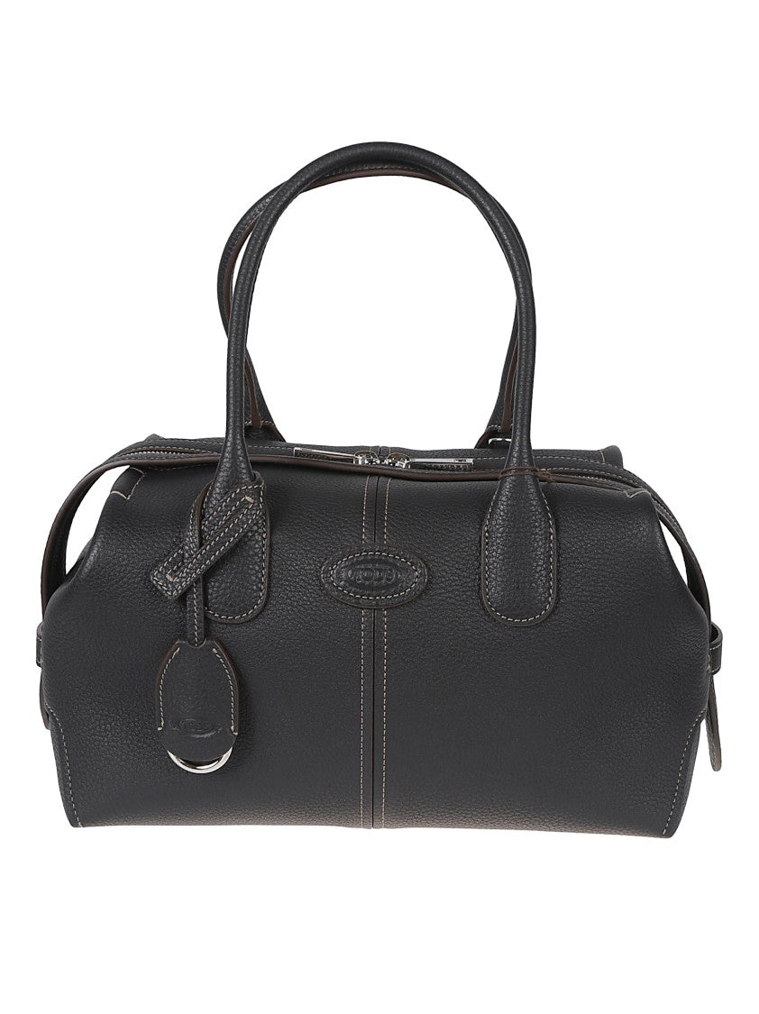 Tod's Black Textured Leather Convertible Tote Bag