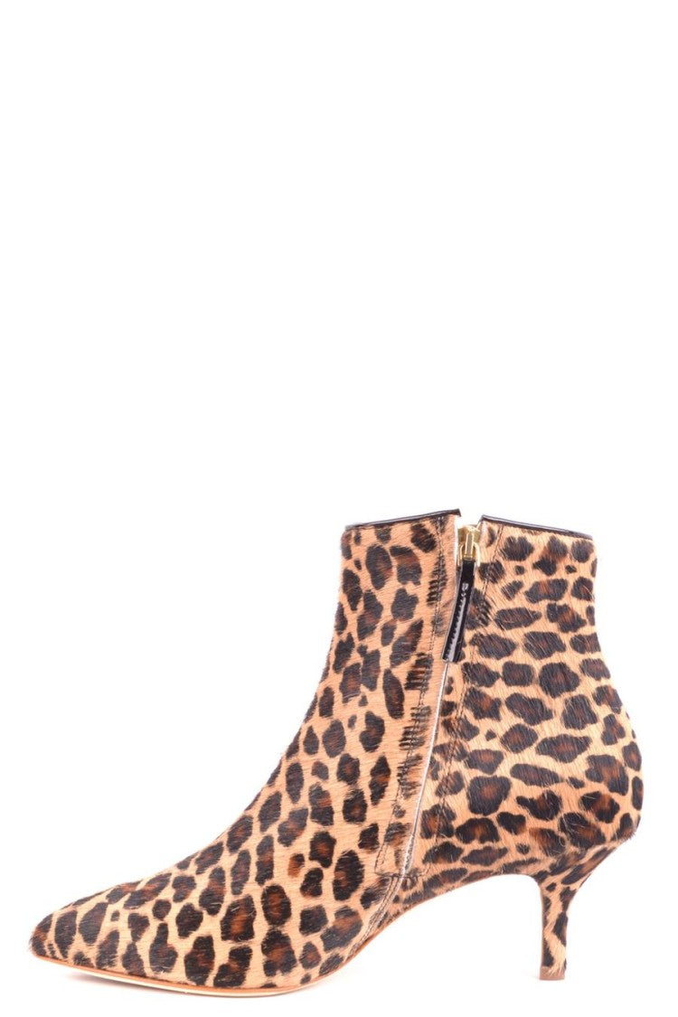 Polly Plume Multicolor Leopard Print Ankle Boots