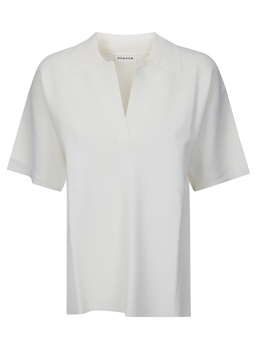 P.A.R.O.S.H. Tailored Button-Down Shirt In Smooth Fabric Blend