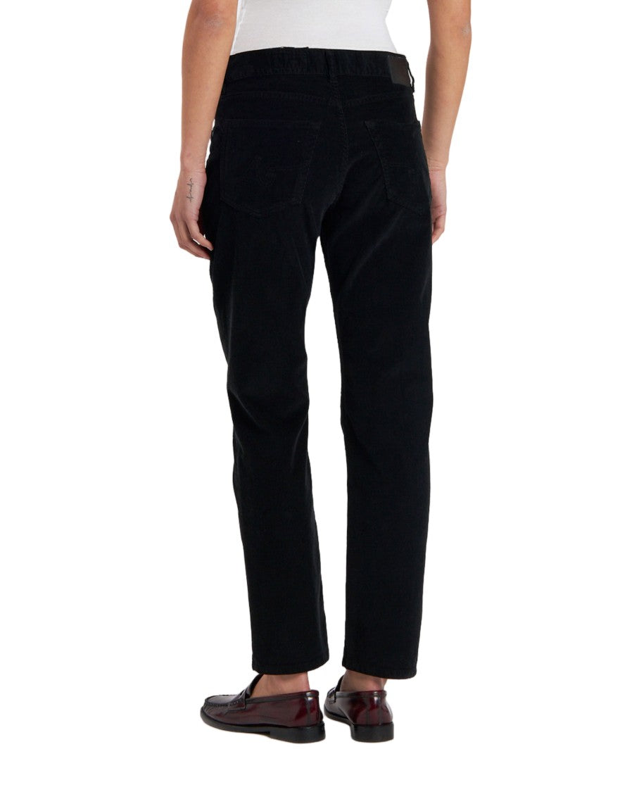 Ag Slightly Slouchy Black Slim Jeans With Classic Five-Pocket Design