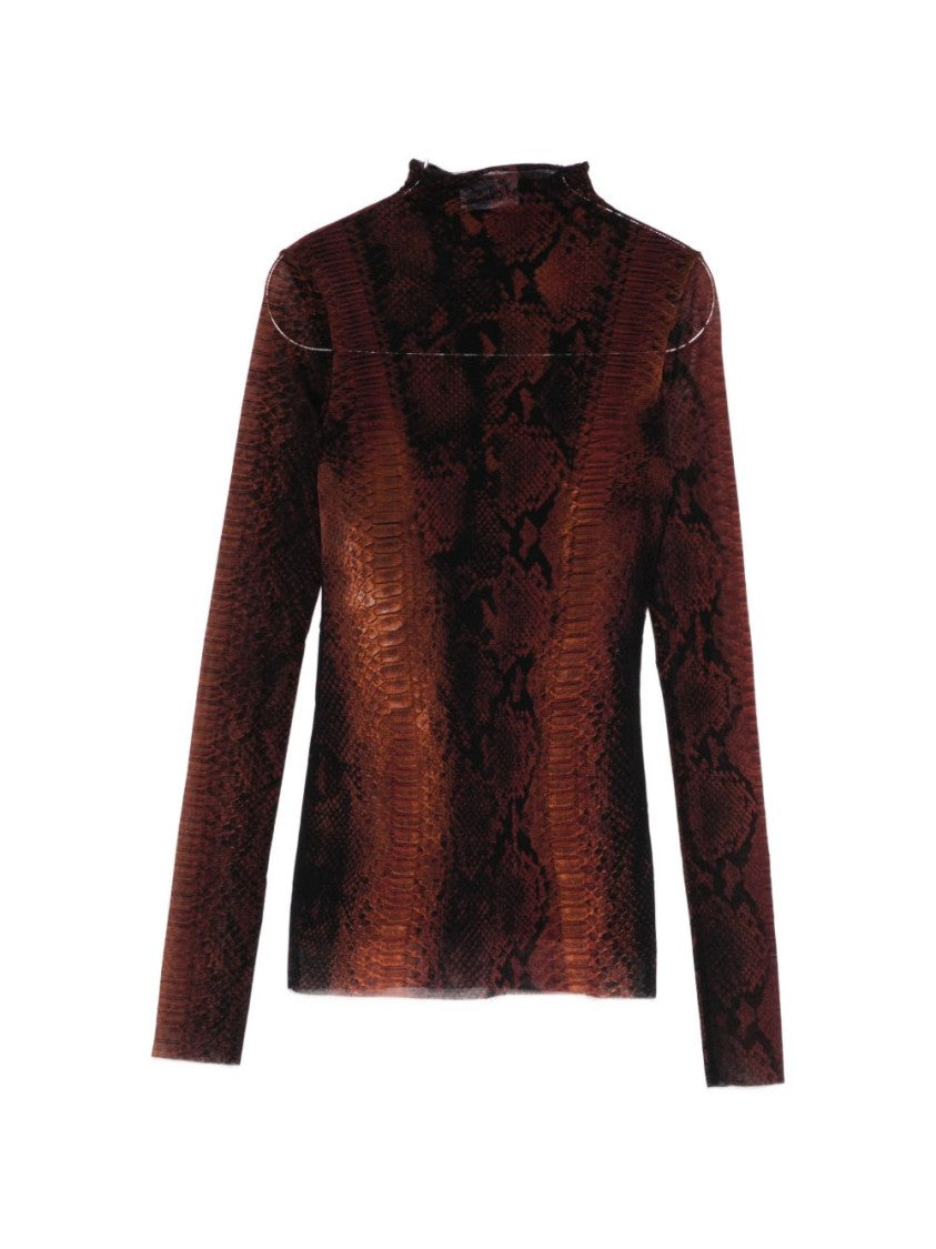 Jean Paul Gaultier Fitted Long-Sleeved Top With Snake Print