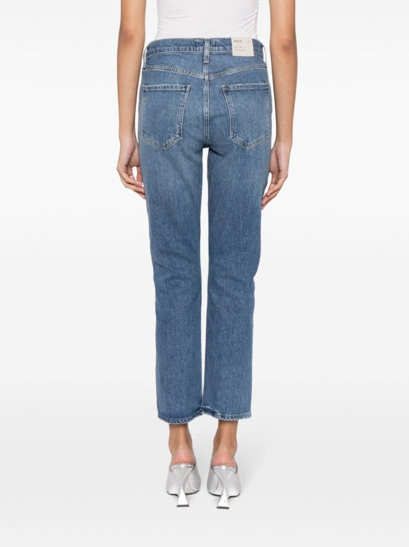 Agolde Riley Cropped Denim Jeans