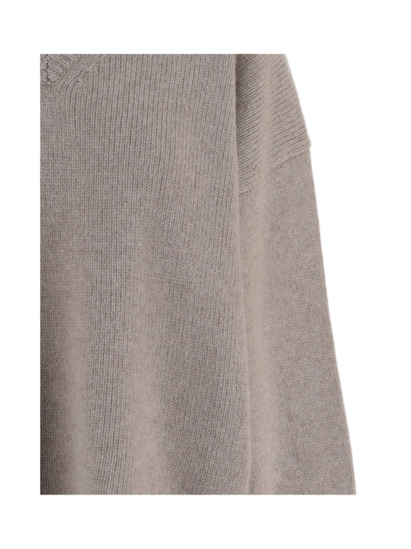 Arch4 Cashmere V-Neck Sweater With Ribbed Detailing