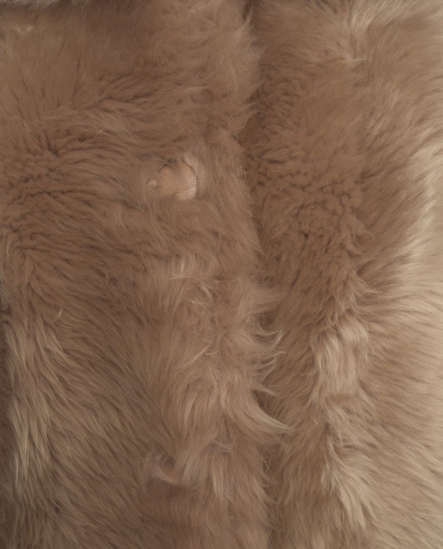 Desa 1972 Shearling Jacket With Oversized Collar And Relaxed Fit