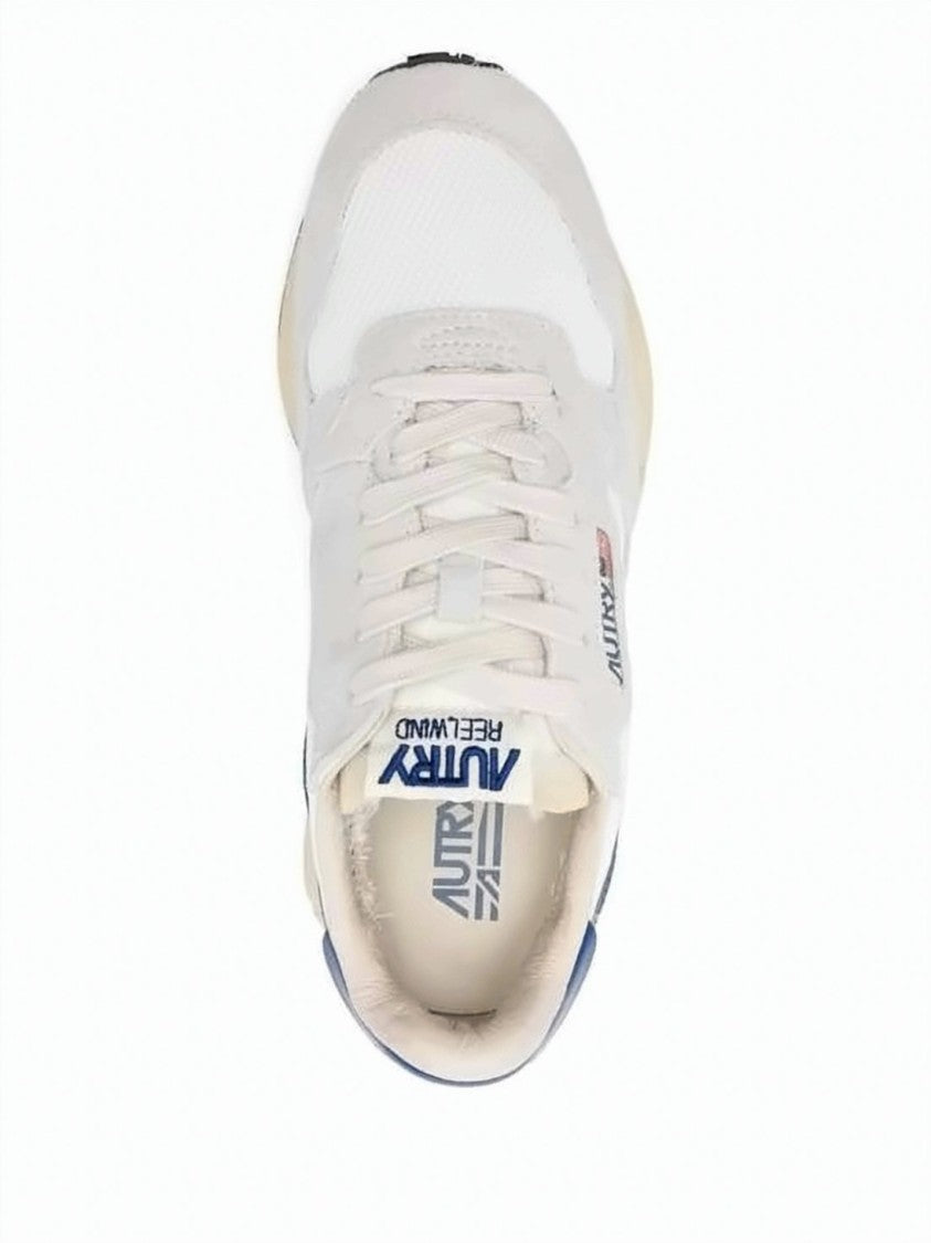 Autry Suede And Nylon Sneakers With Bold Blue Stripe