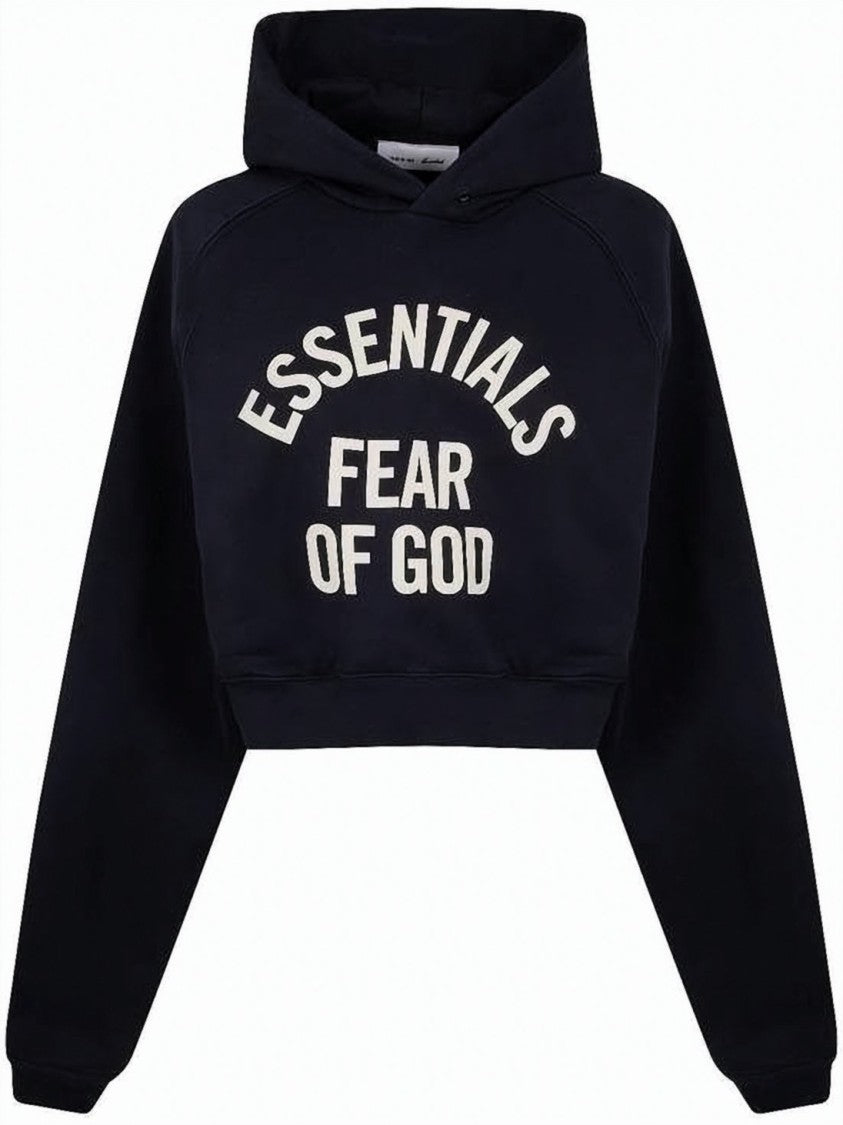Fear Of God Cropped Relaxed-Fit Cotton Hoodie