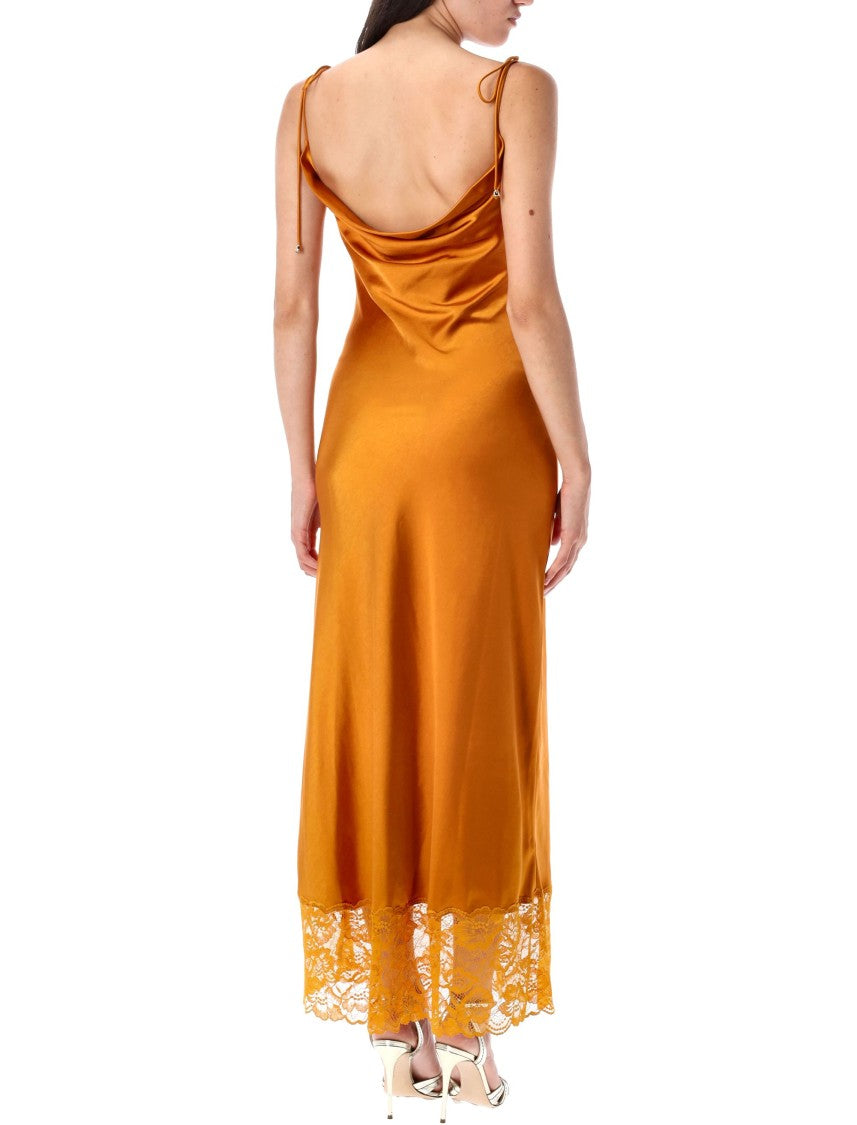 Self-Portrait Satin Midi Dress