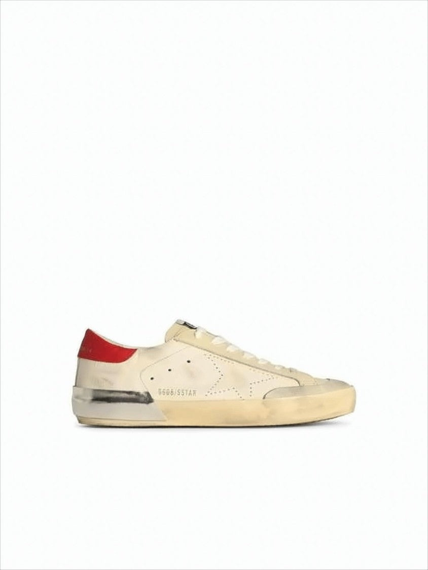 Golden Goose Distressed Low-Top Sneakers With Vintage Aesthetic