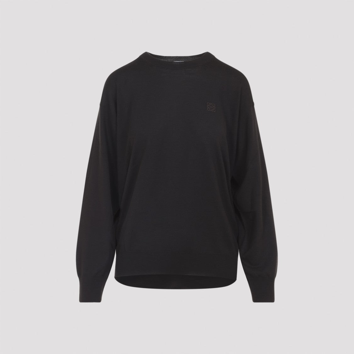 Loewe Refined Black Wool Blend Sweater