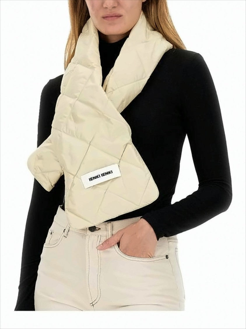 Ienki Ienki Quilted Padded Scarf With Diamond Stitching