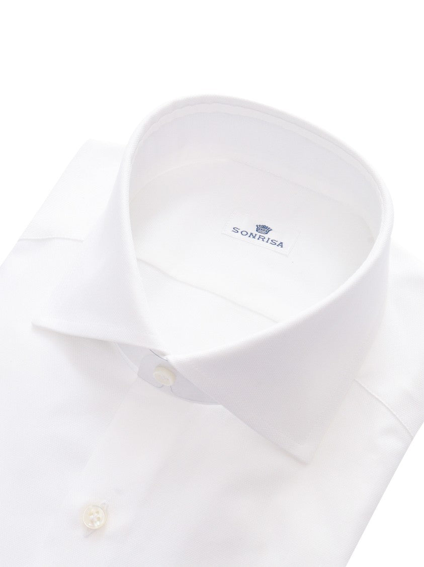 Sonrisa Structured White Cotton Men's Shirt