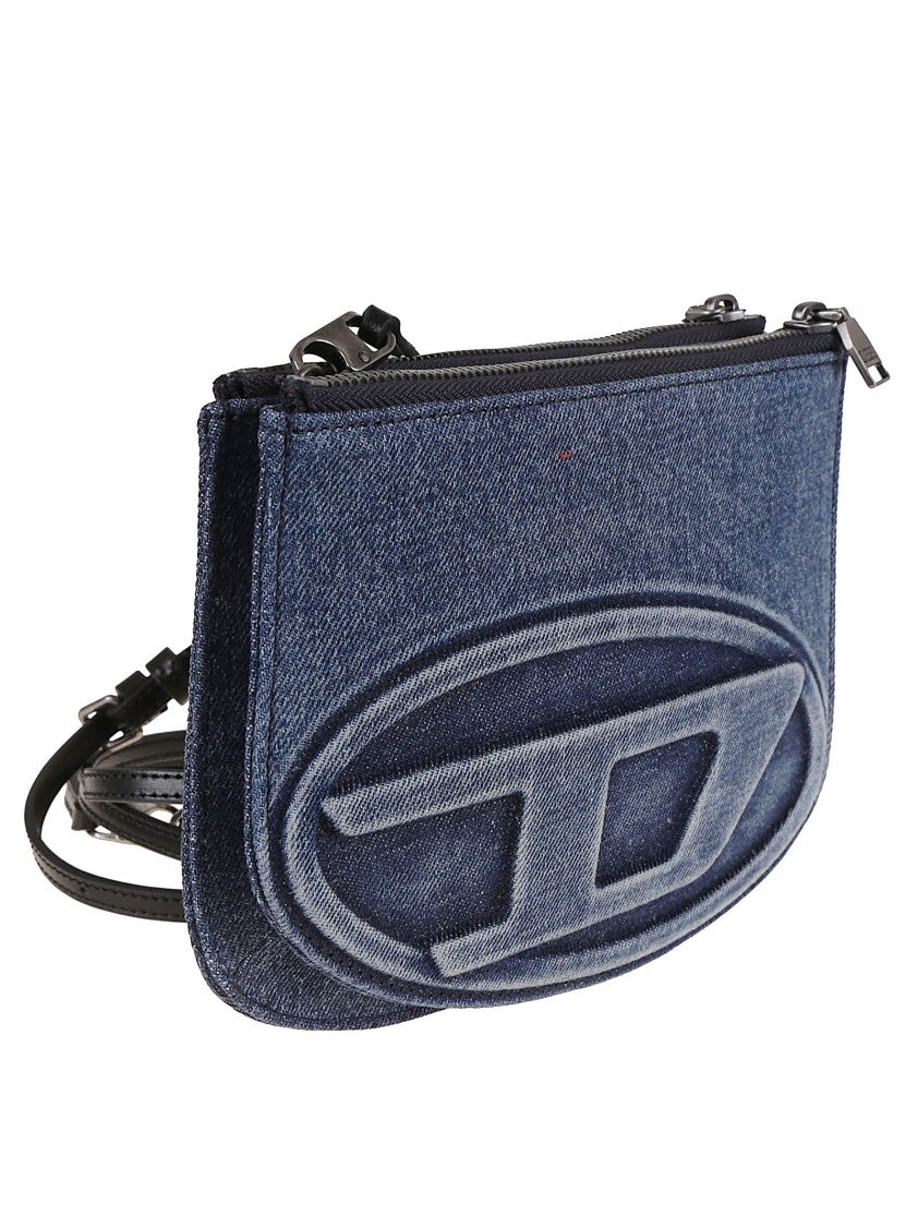 Diesel Light Blue Dual-Compartment Shoulder Bag