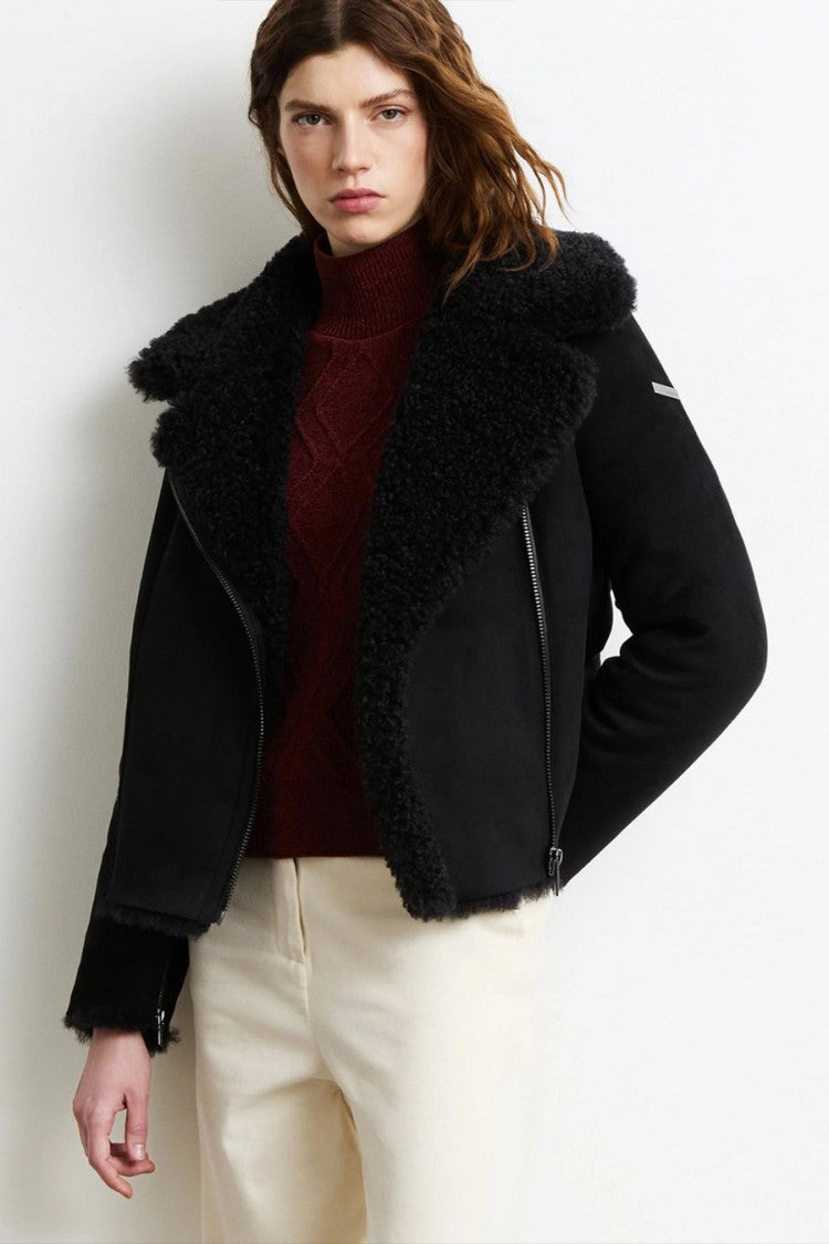 Rrd Black Asymmetric-Zip Biker Jacket