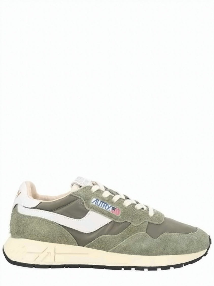 Autry Retro Green Sneakers With Suede