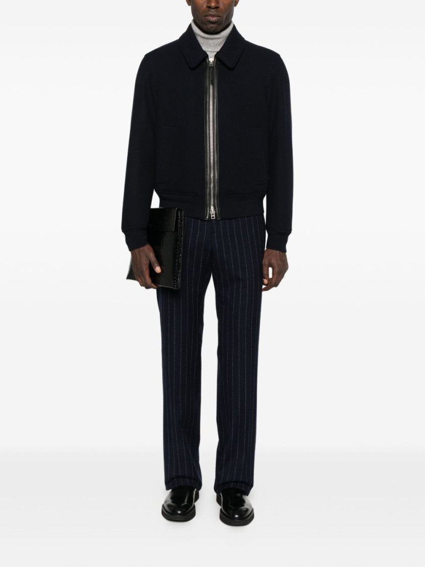 Tom Ford Cropped Black Jacket With Classic Collar