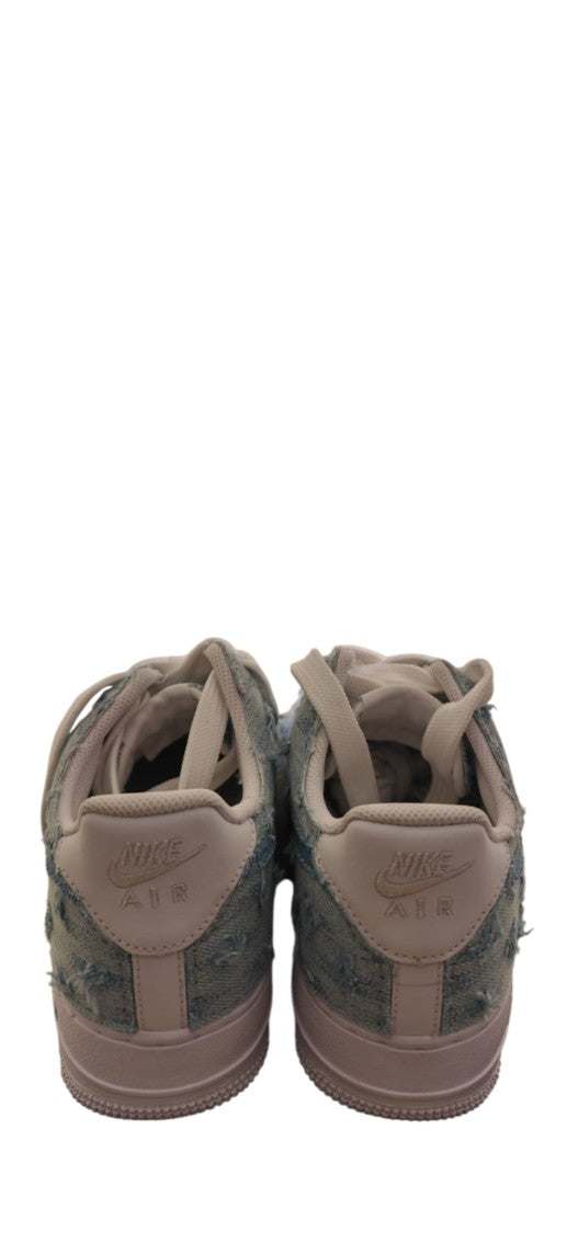 Nike Distressed Denim And Leather Sneakers