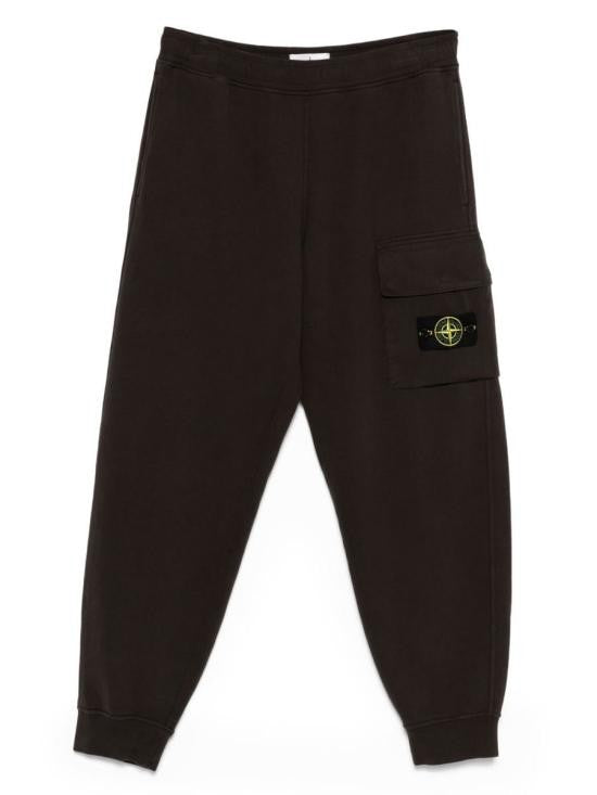 Stone Island Tapered Cargo Pants With Ribbed Cuffs And Distinctive Patch