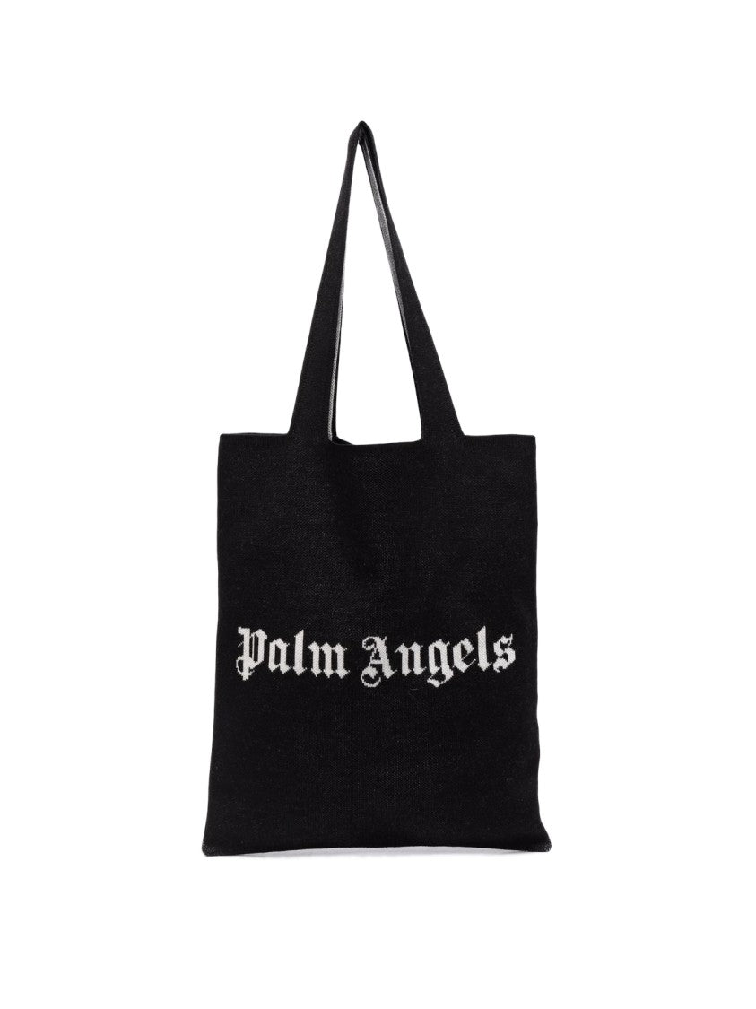 Palm Angels Knit Shopper Logo Tote Bag
