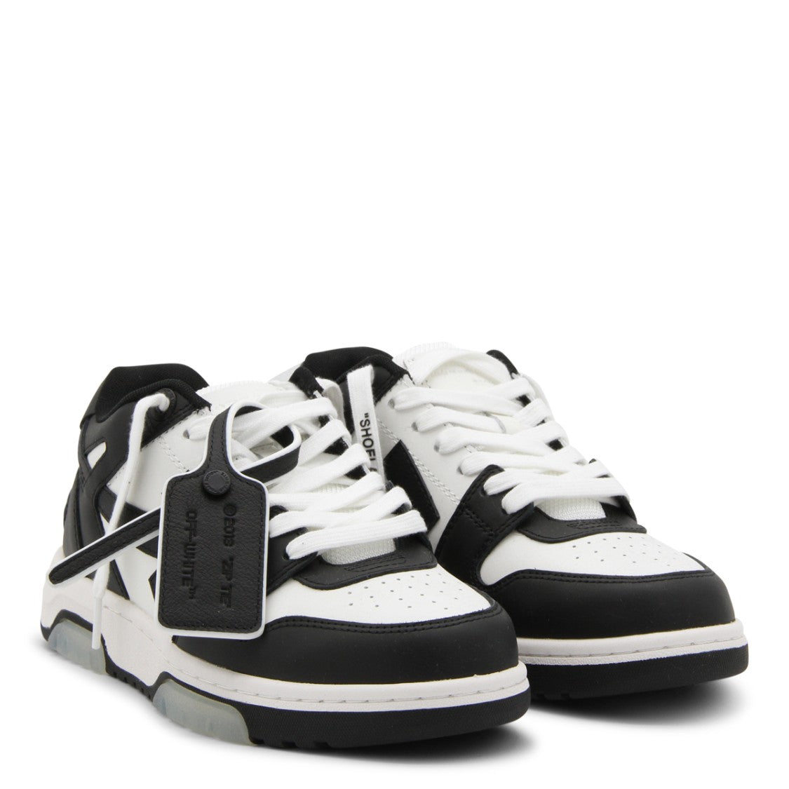 Off-White Black And White Leather Low-Top Sneakers