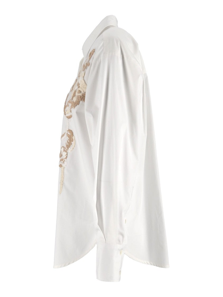 Ermanno Scervino Classic Floral Embroidered Button-Down Shirt