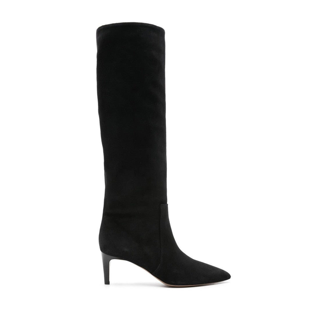 Paris Texas Black Calf Leather Tapered Heel Boots