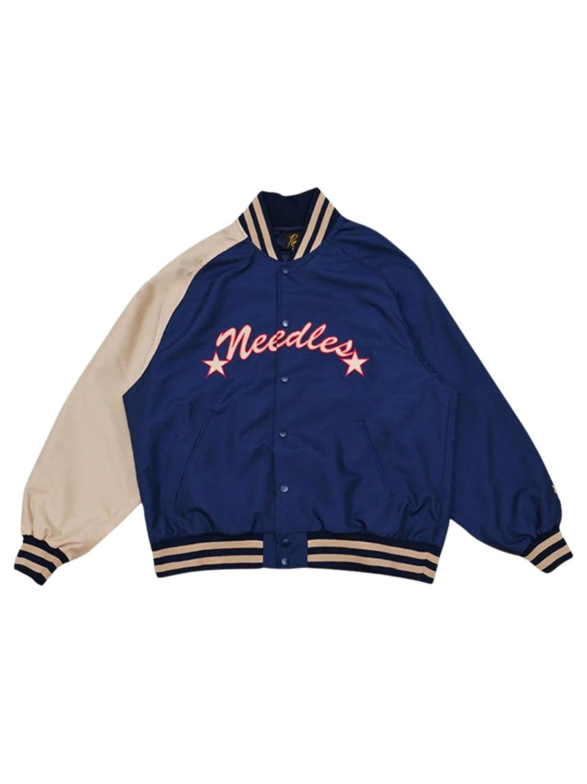 Needles Varsity Cursive Logo Stadium Jacket