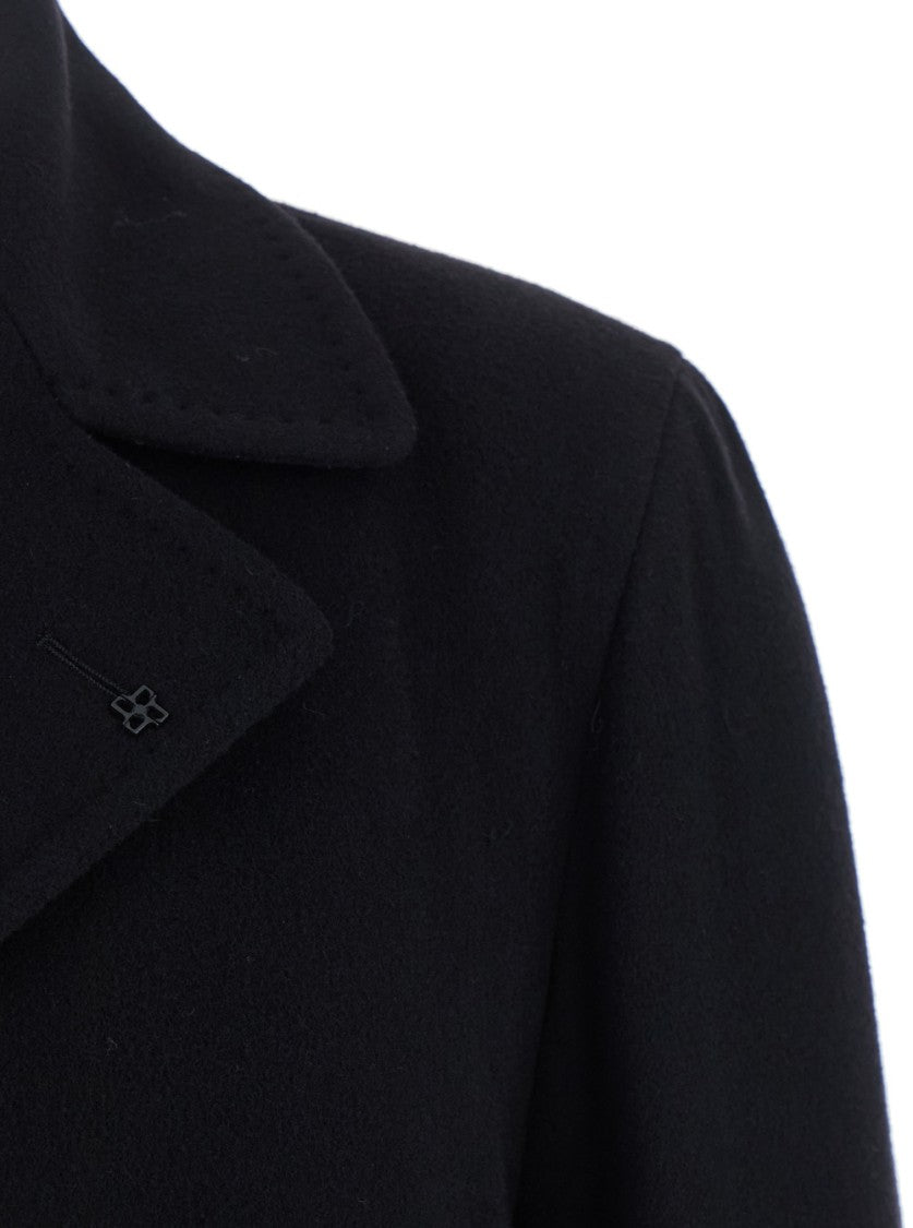 Tagliatore Arden' Black Double-Breasted Coat
