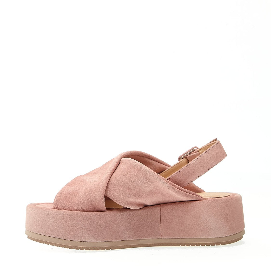 Paloma Barceló Pink Suede Wedge Sandal