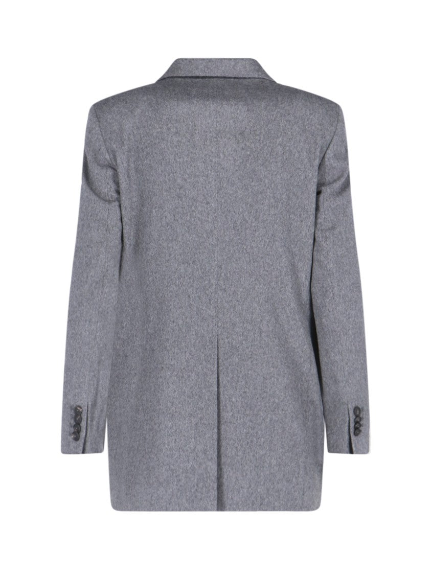 Tagliatore Grey Double-Breasted Cashmere Blazer