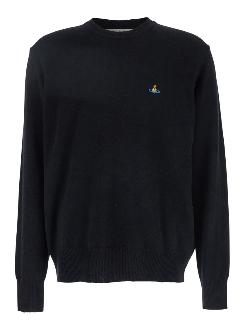 Vivienne Westwood Alex' Black Crewneck Sweater