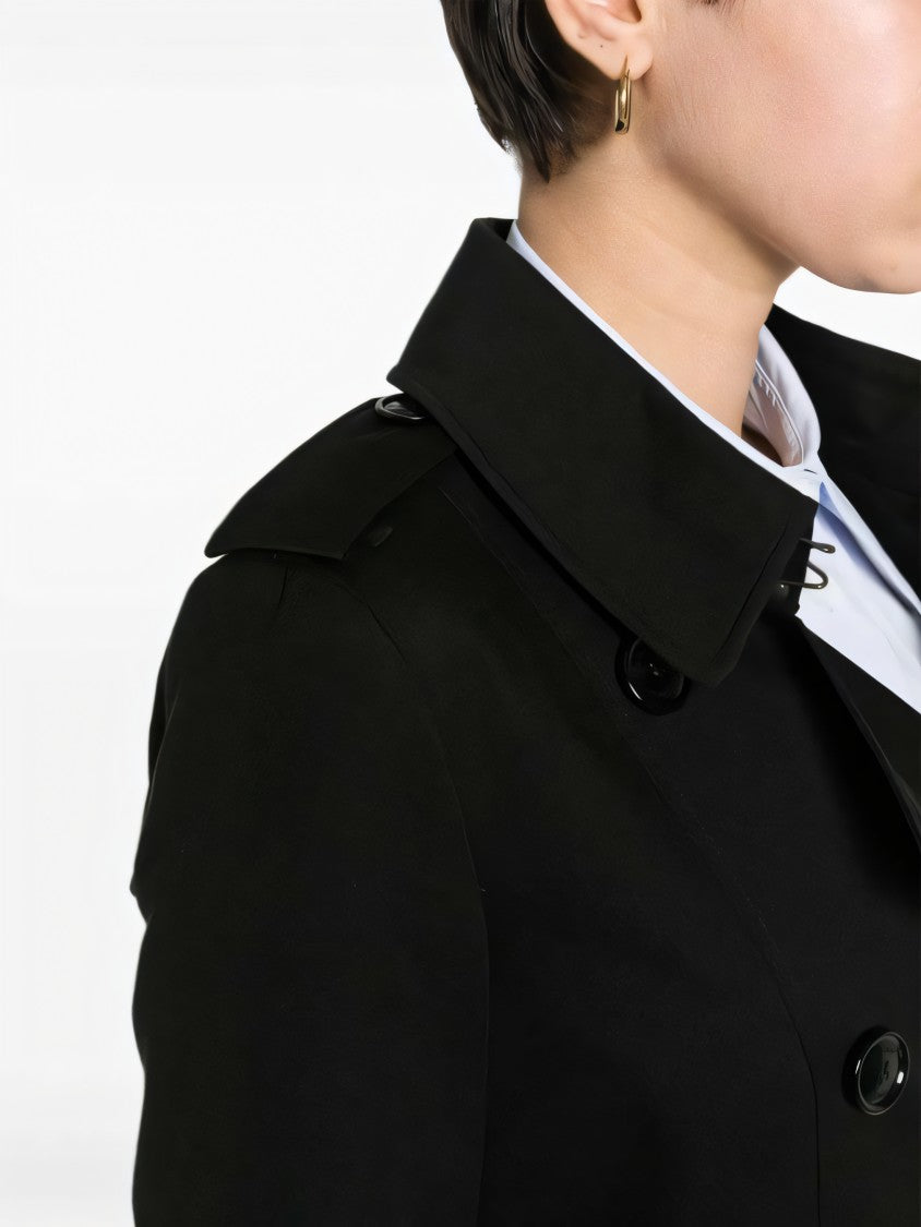 Burberry Double-Breasted Trench Coat With Tailored Silhouette