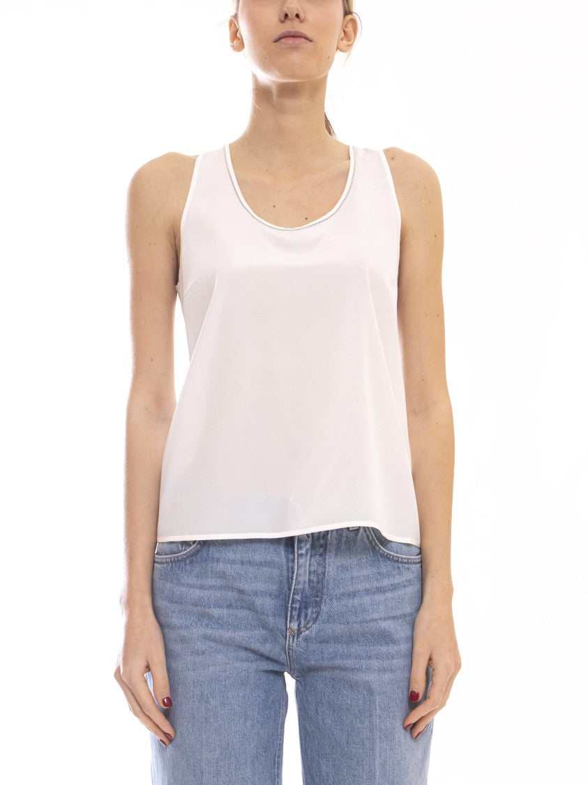 Peserico Flowy Scoop Neck Tank Top