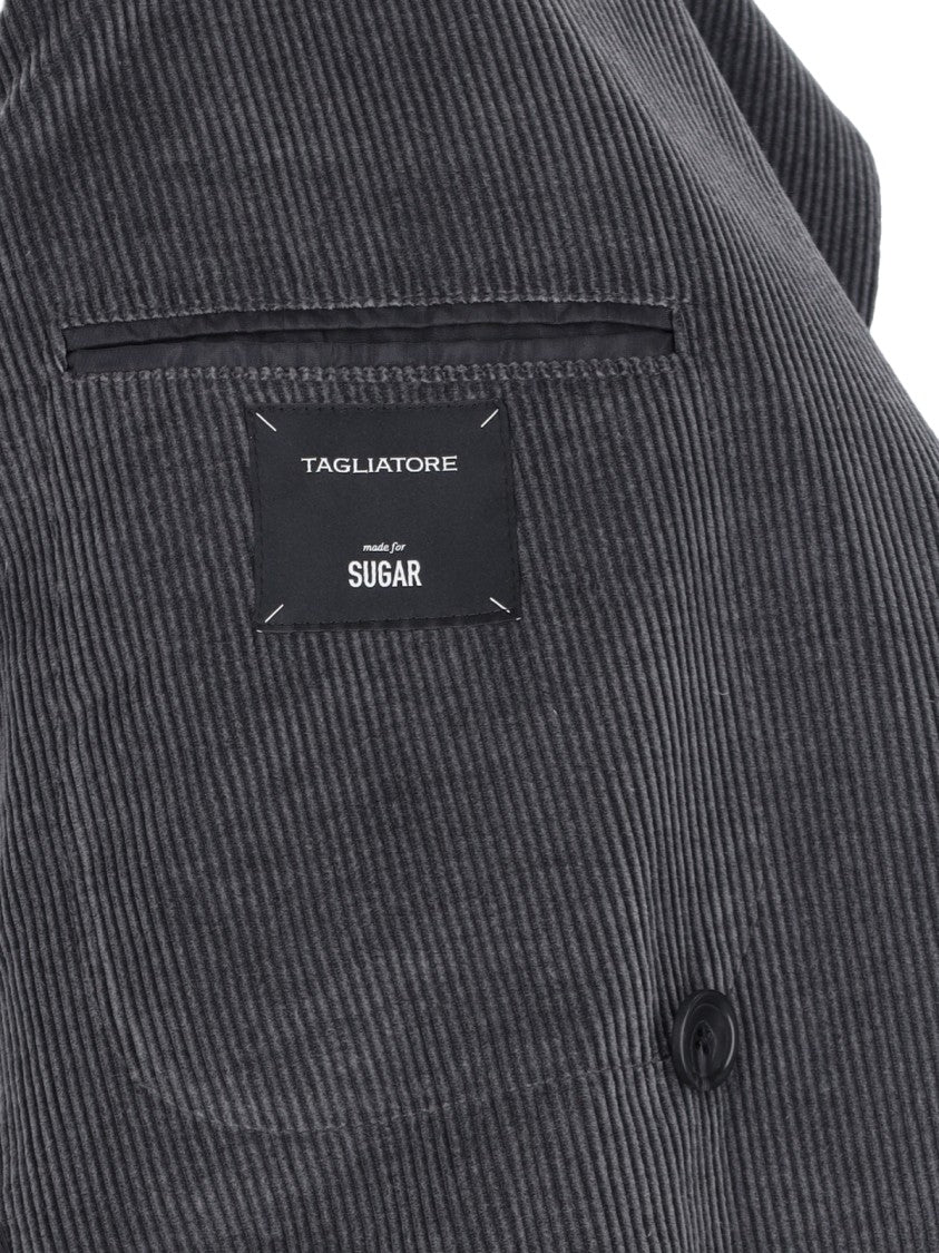 Tagliatore Grey Corduroy Jacket