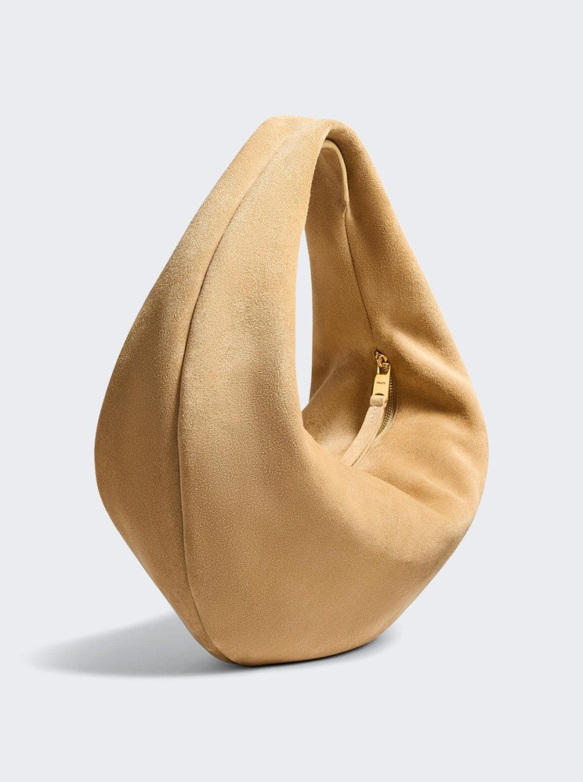 Khaite Medium Olivia Hobo Bag Wheat Suede