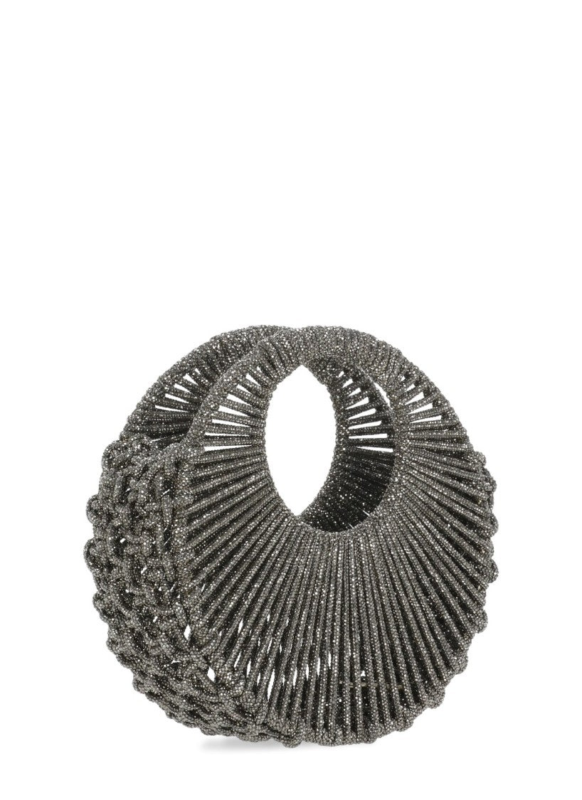 Hibourama Intricate Woven Crystal Circular Bag