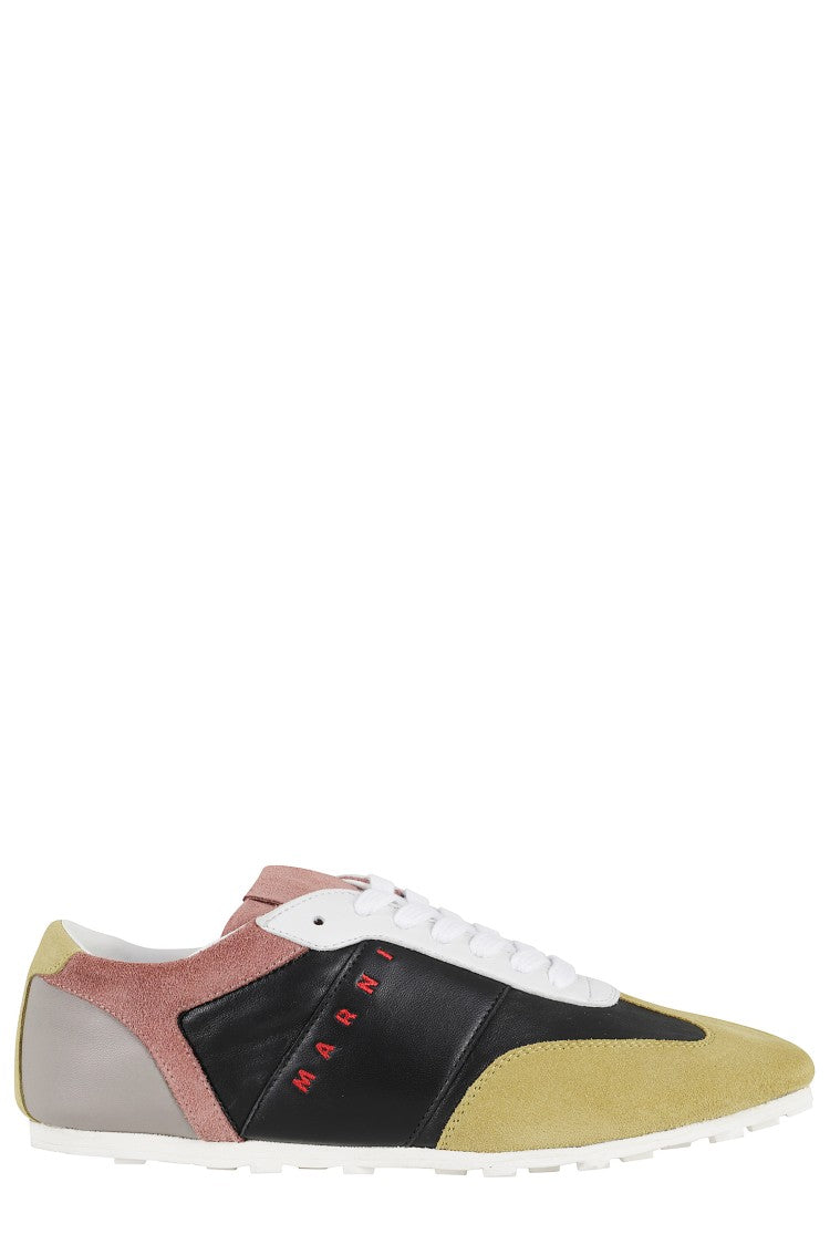Marni Multicolor Tapered Toe Sneakers With Leather