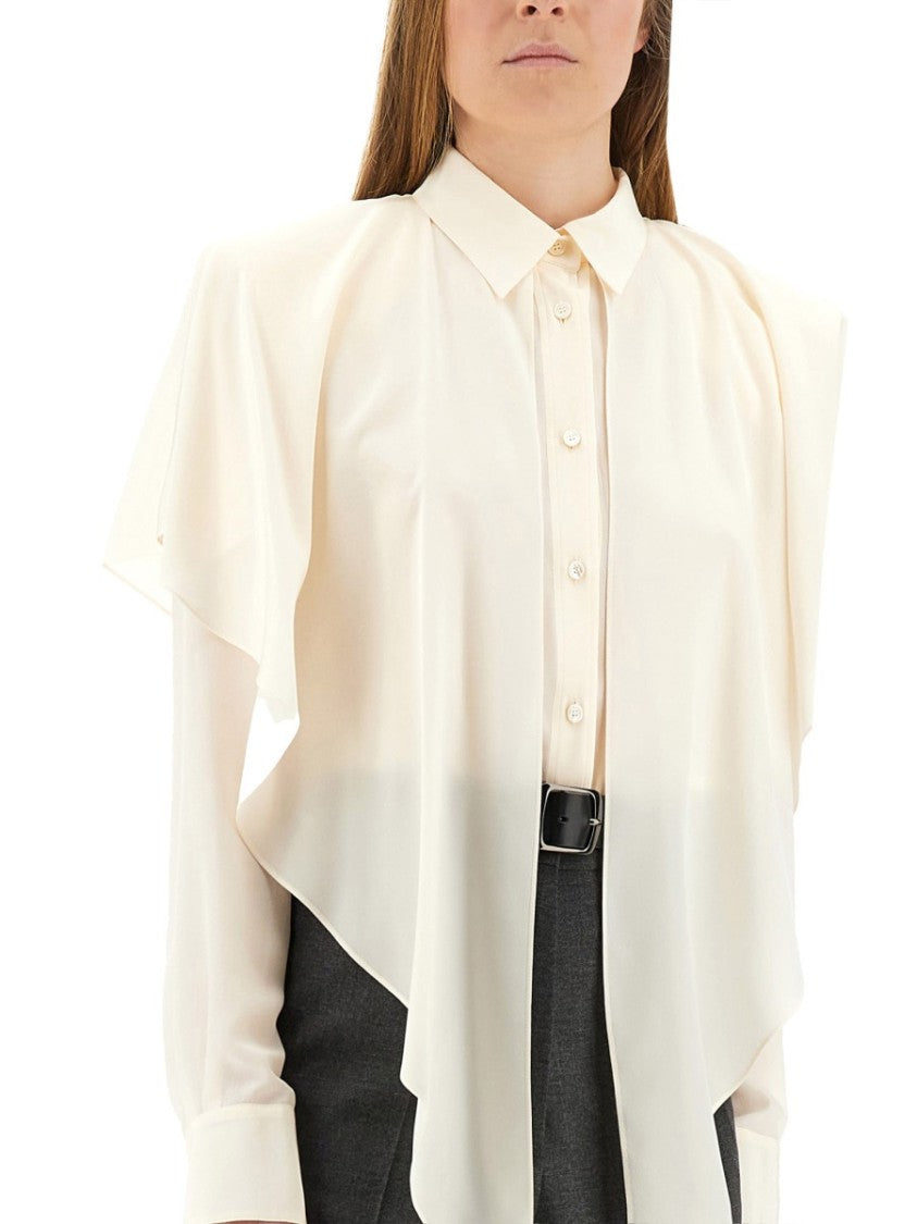 Stella Mccartney Semi-Transparent Shirt With Layered Panel