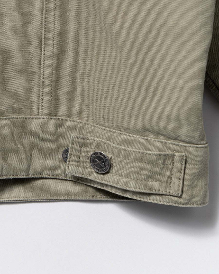 A.P.C. Heavyweight Off-White Canvas Jacket With Classic Collar