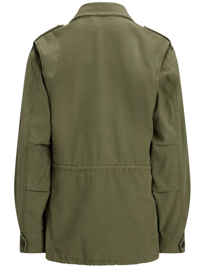 Polo Ralph Lauren Cotton Military Jacket With Iconic Logo Detail