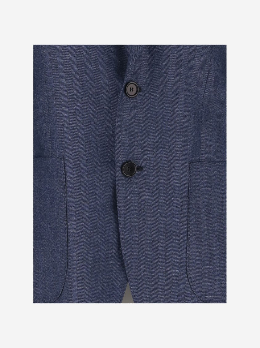 Brian Dales Single-Breasted Linen Jacket