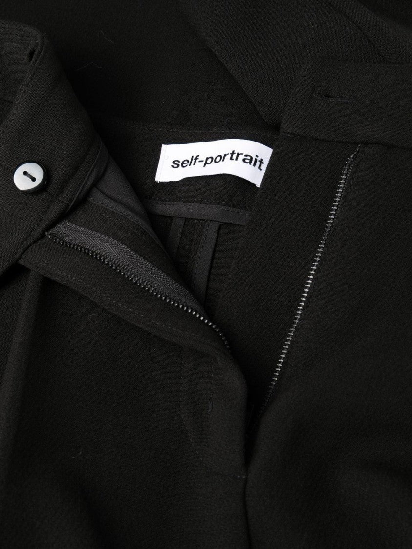 Self-Portrait Black Crepe Trousers