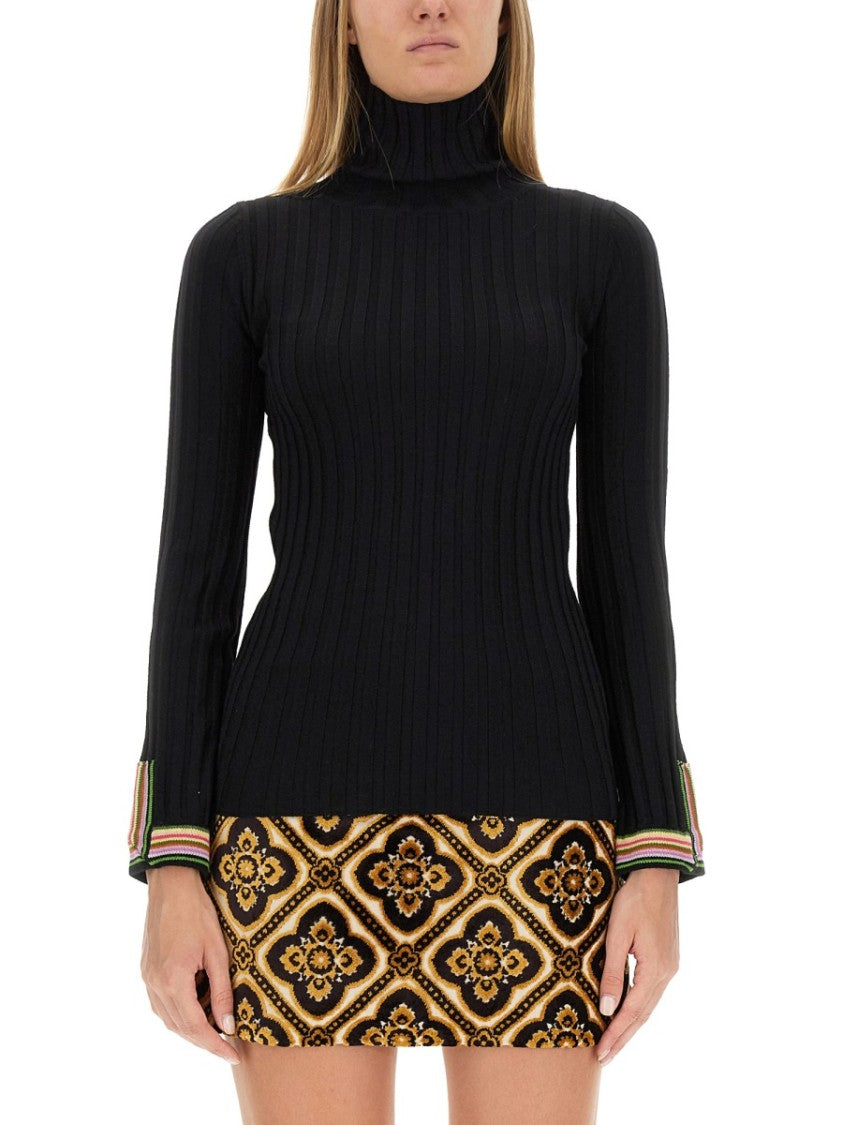 Etro Ribbed Turtleneck Shirt